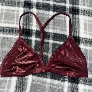 Maroon & Gold shimmer bralette